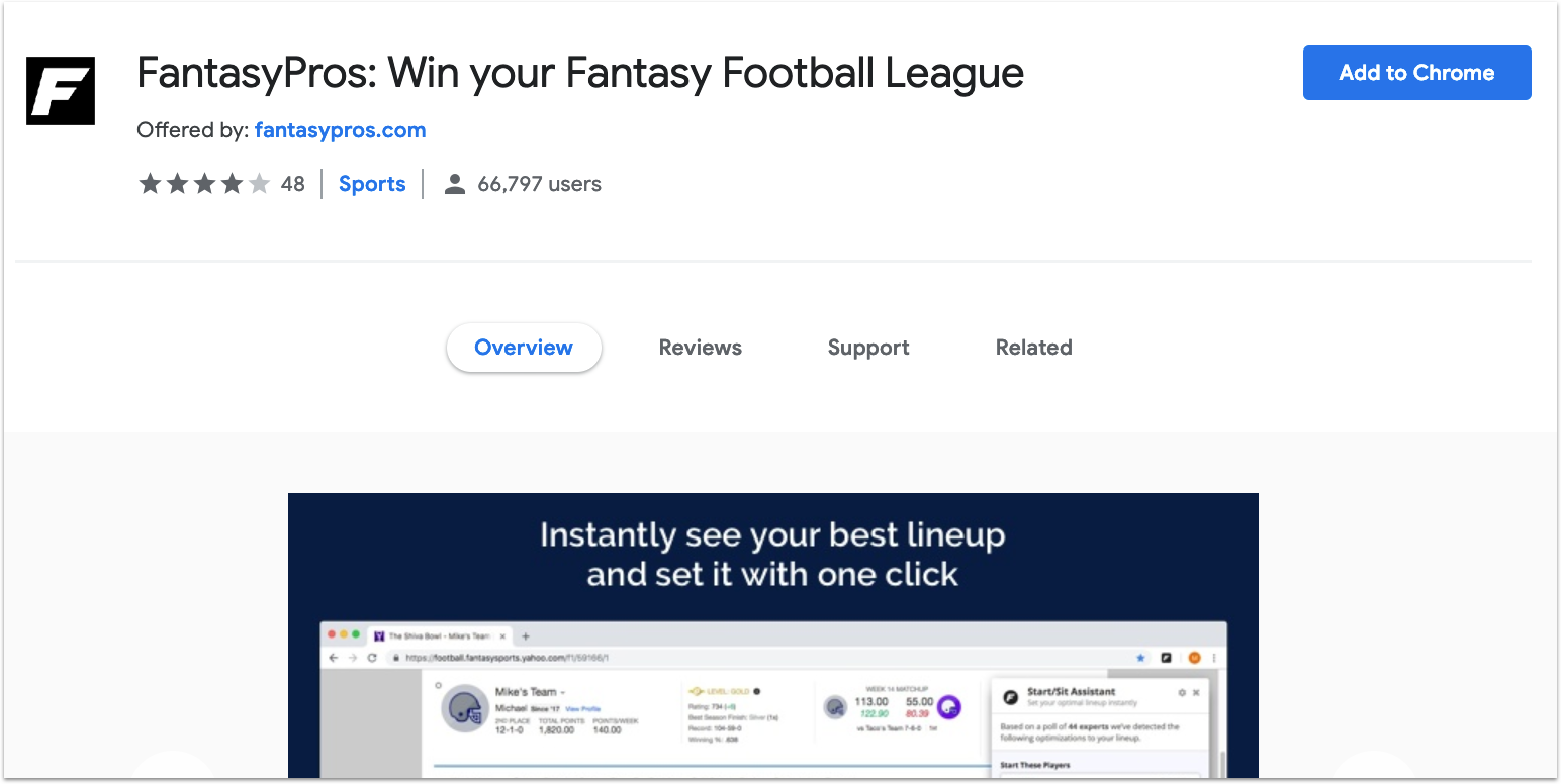 [8/20/18] 2018 ESPN Side Assistant and Updated Chrome Extension