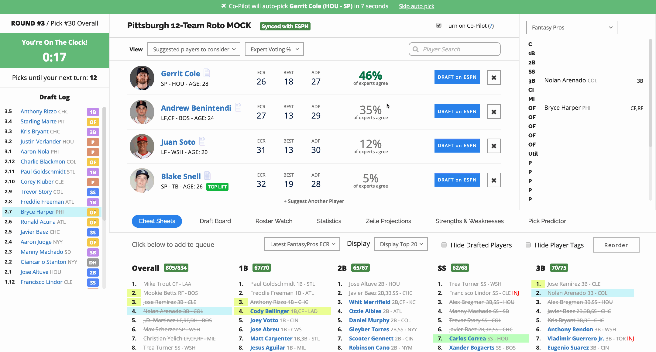 How to set autodraft settings ESPN League 