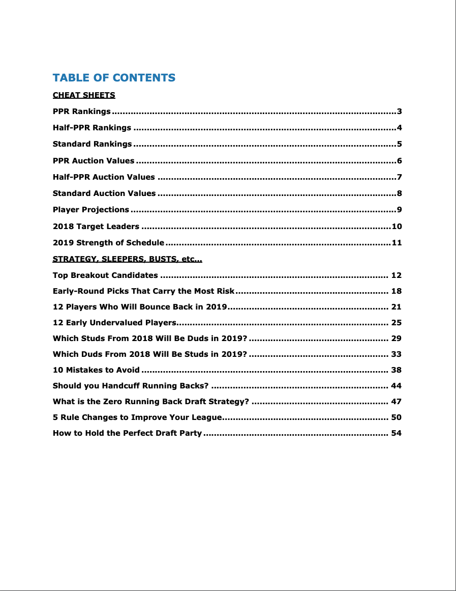 ppr cheat sheet printable