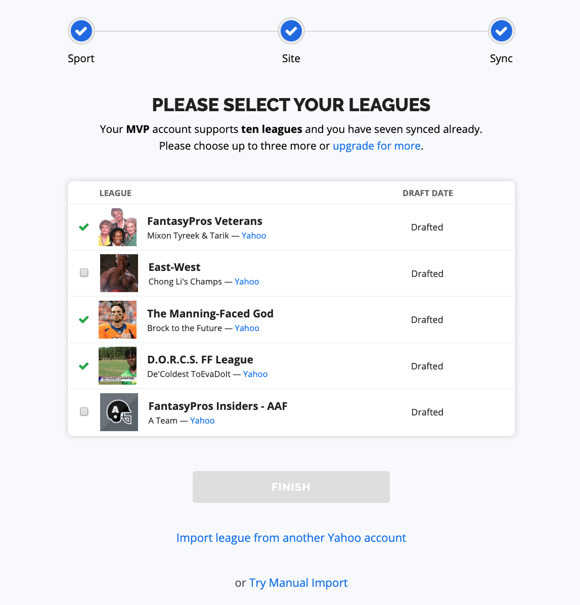 9/30/2019] My Leagues 2.0: Sync and Access Leagues Easier Than