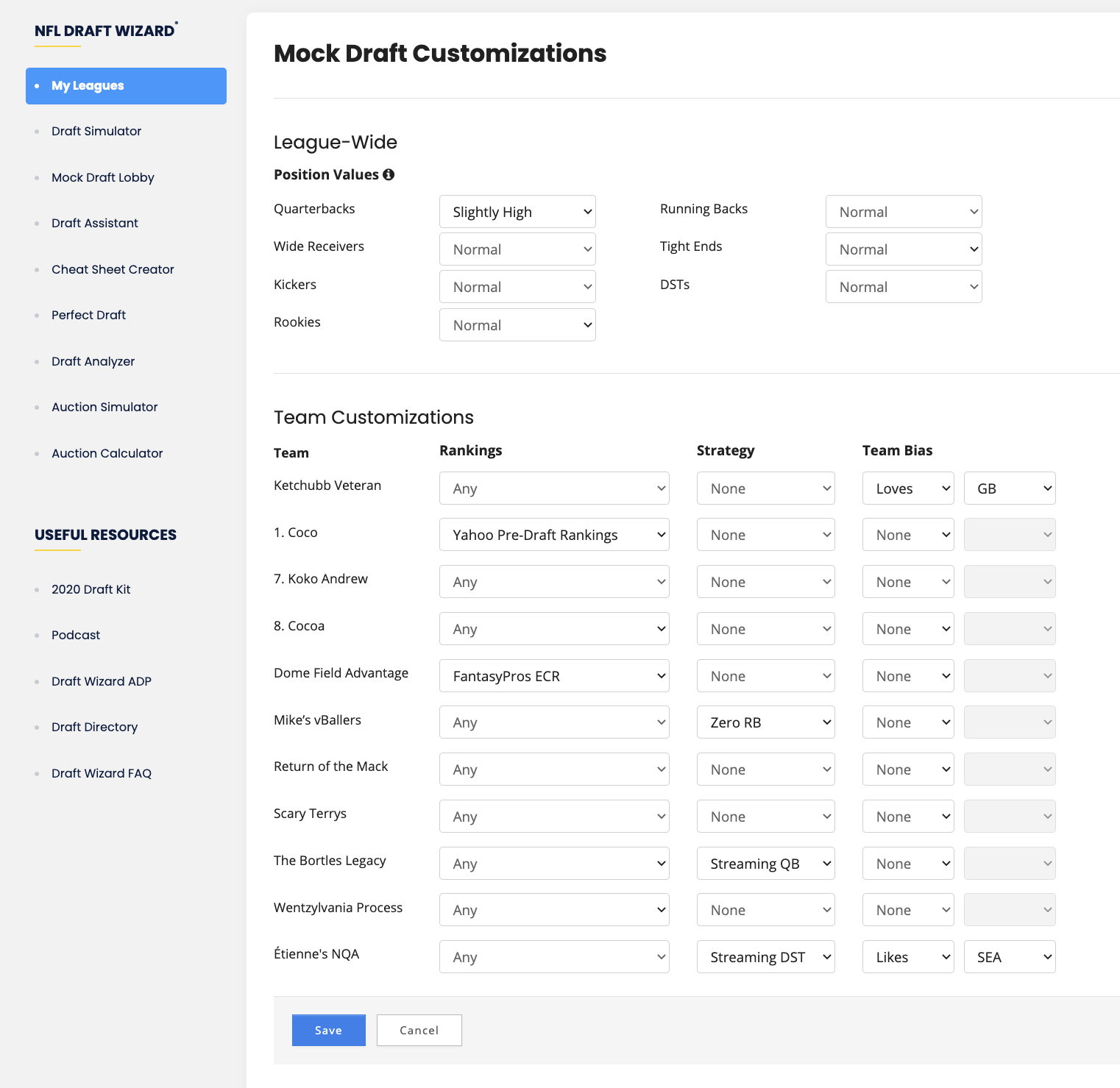 7/23/2020] Draft Wizard Updates: Implement Draft Strategies