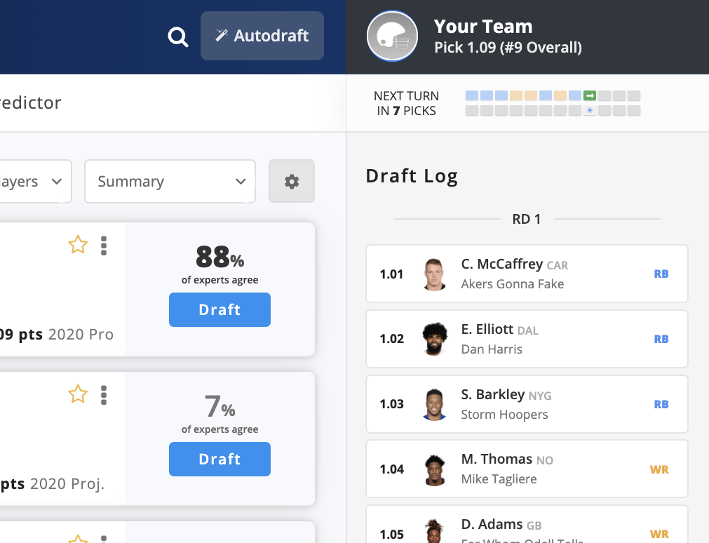 8/11/2020] Draft Wizard: Draft Against the Experts, Expert Draft Grades,  and Picks Until Your