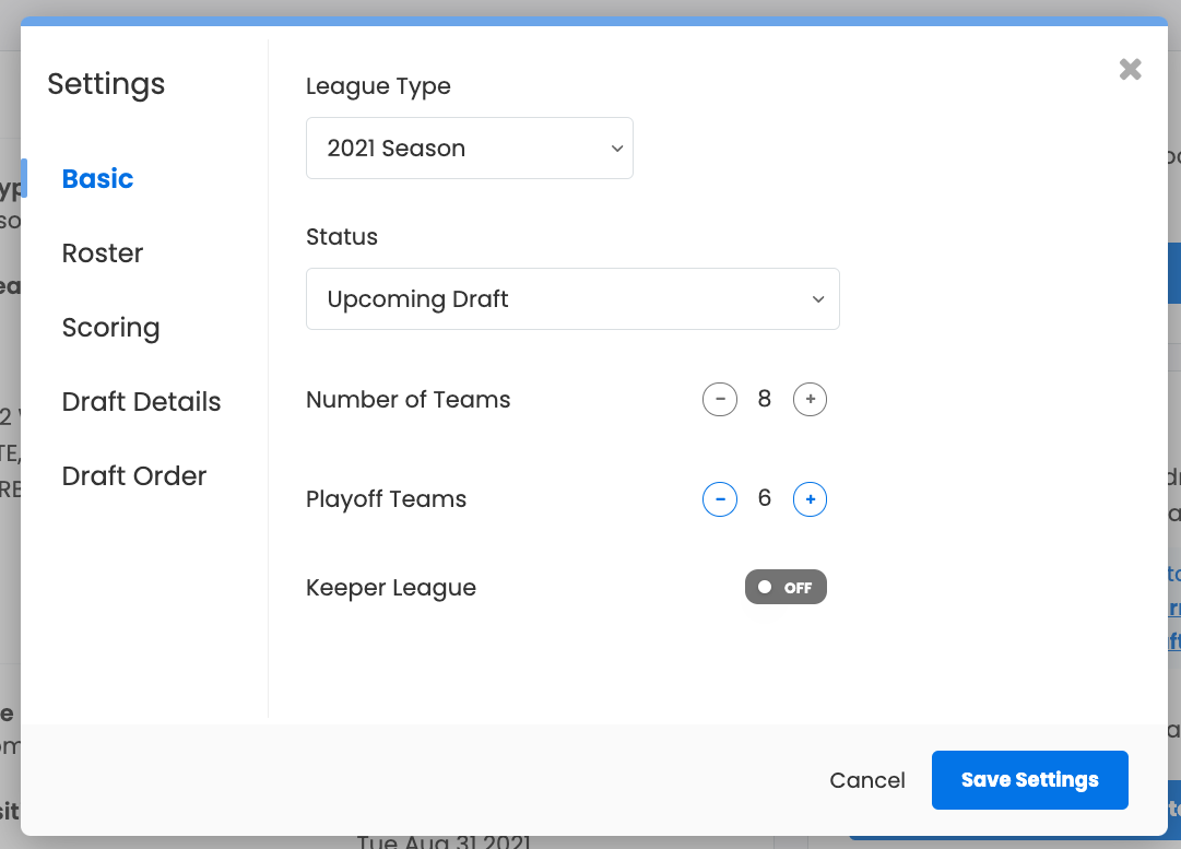 6/23/2021] Updated League Settings: A Better Way to Manage Your