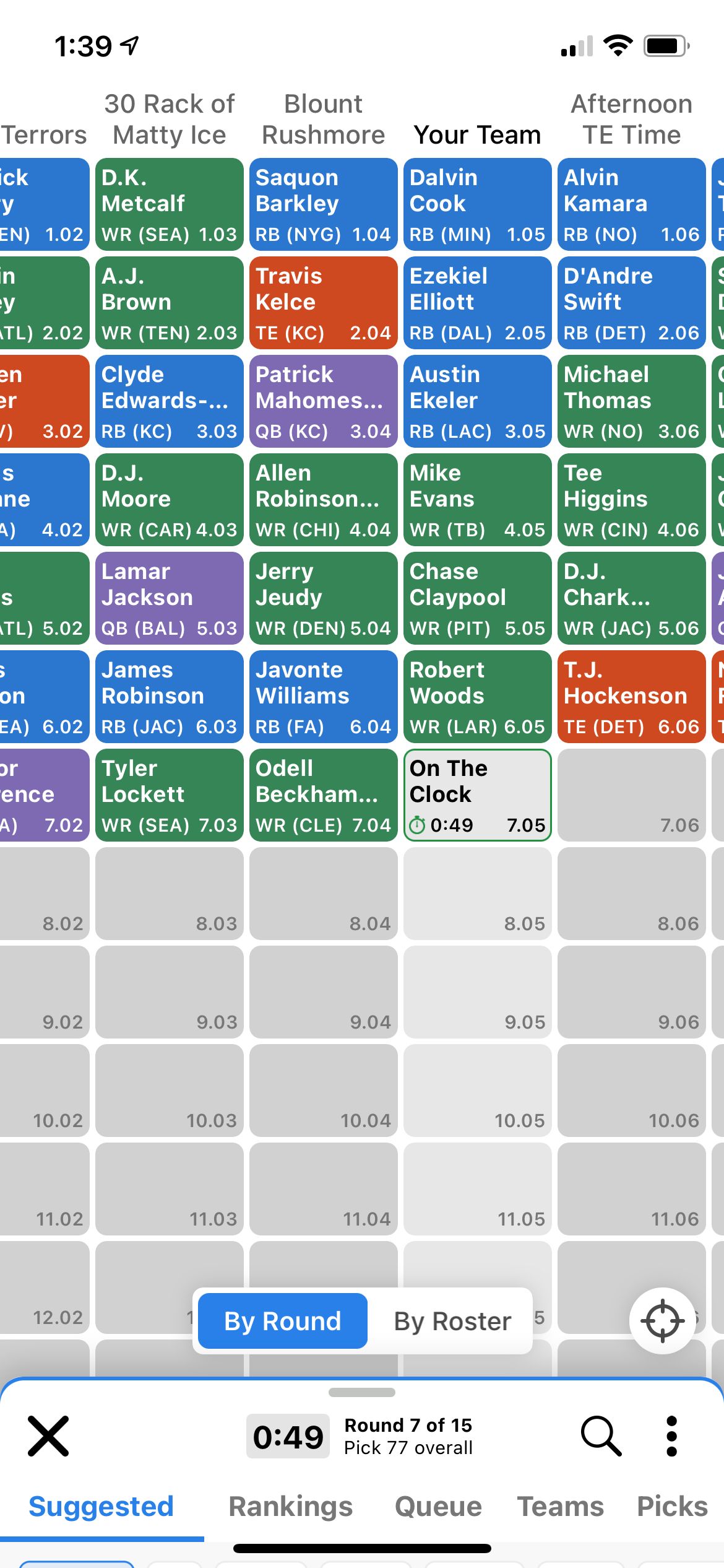 draft board by position