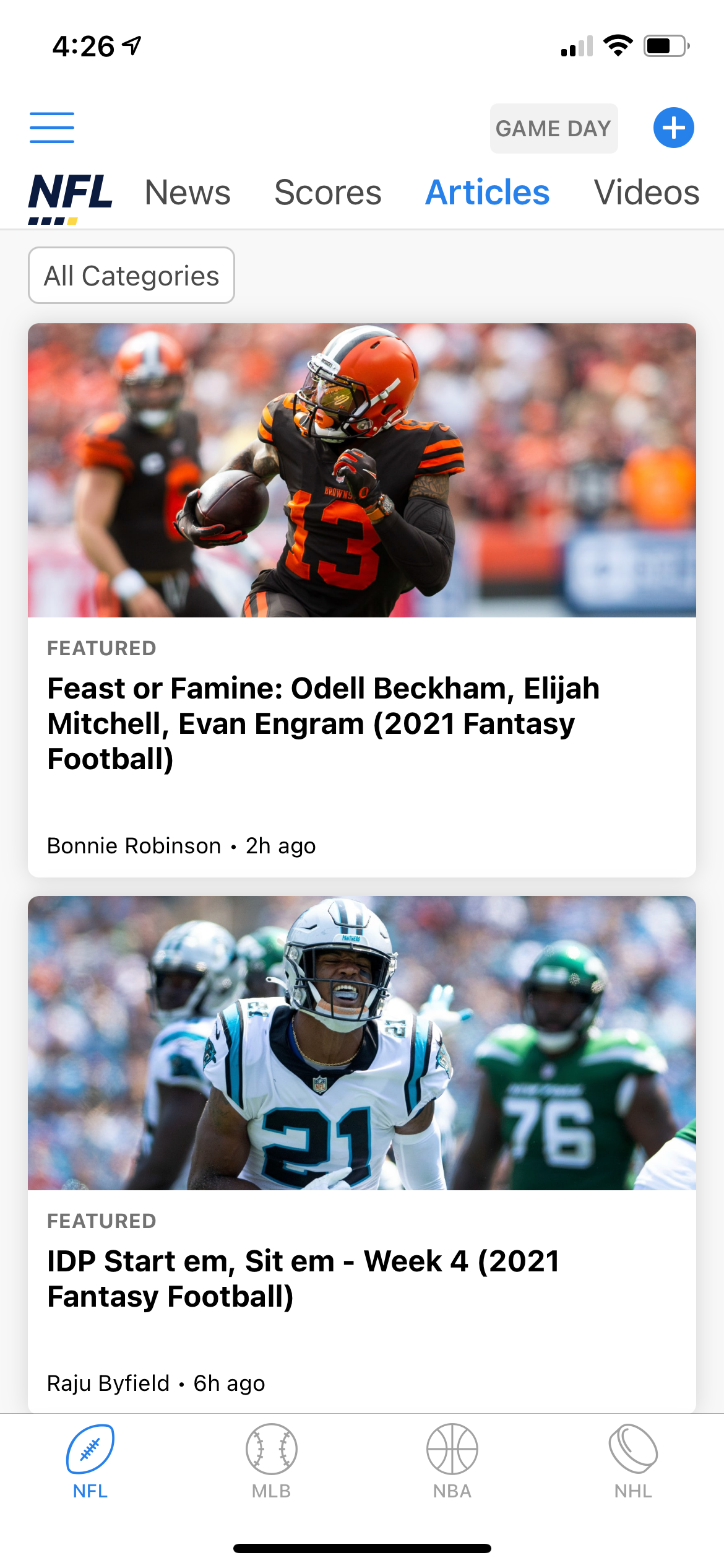 9/26/2021 Fantasy News and Scores iOS The Best News App Just Got Better