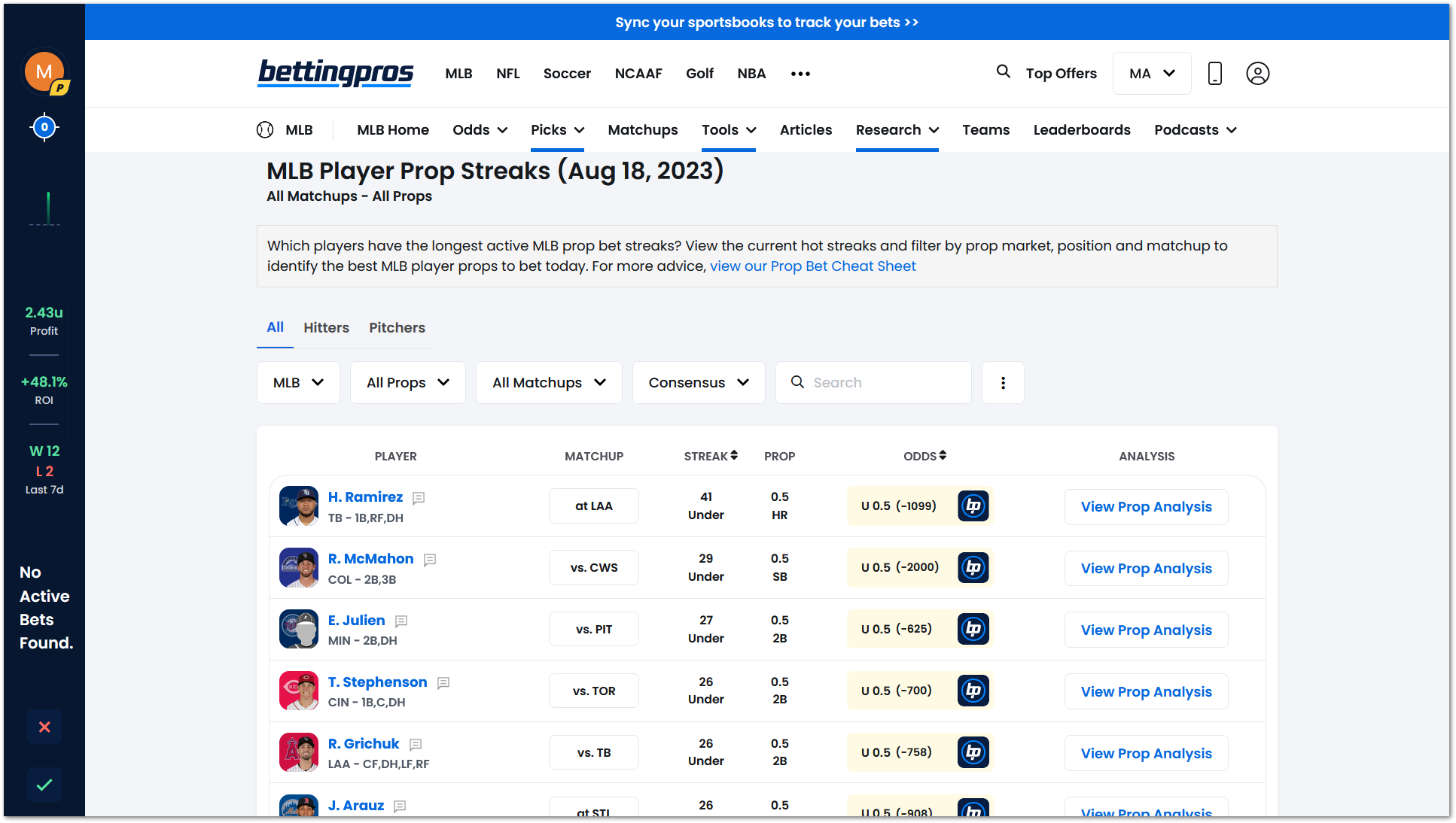 NFL Player Prop Tool Introduction