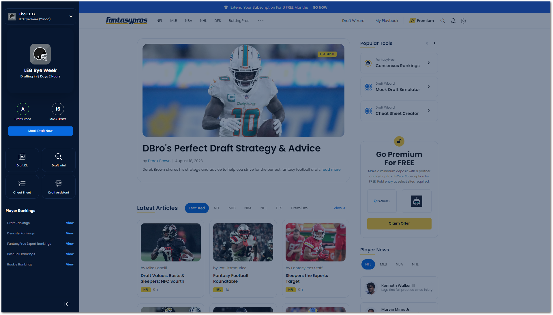 Draft Wizard: Dominate your fantasy sports leagues