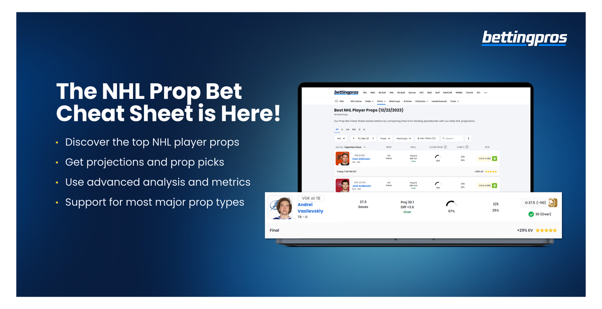 NHL Prop Bet Cheat Sheet