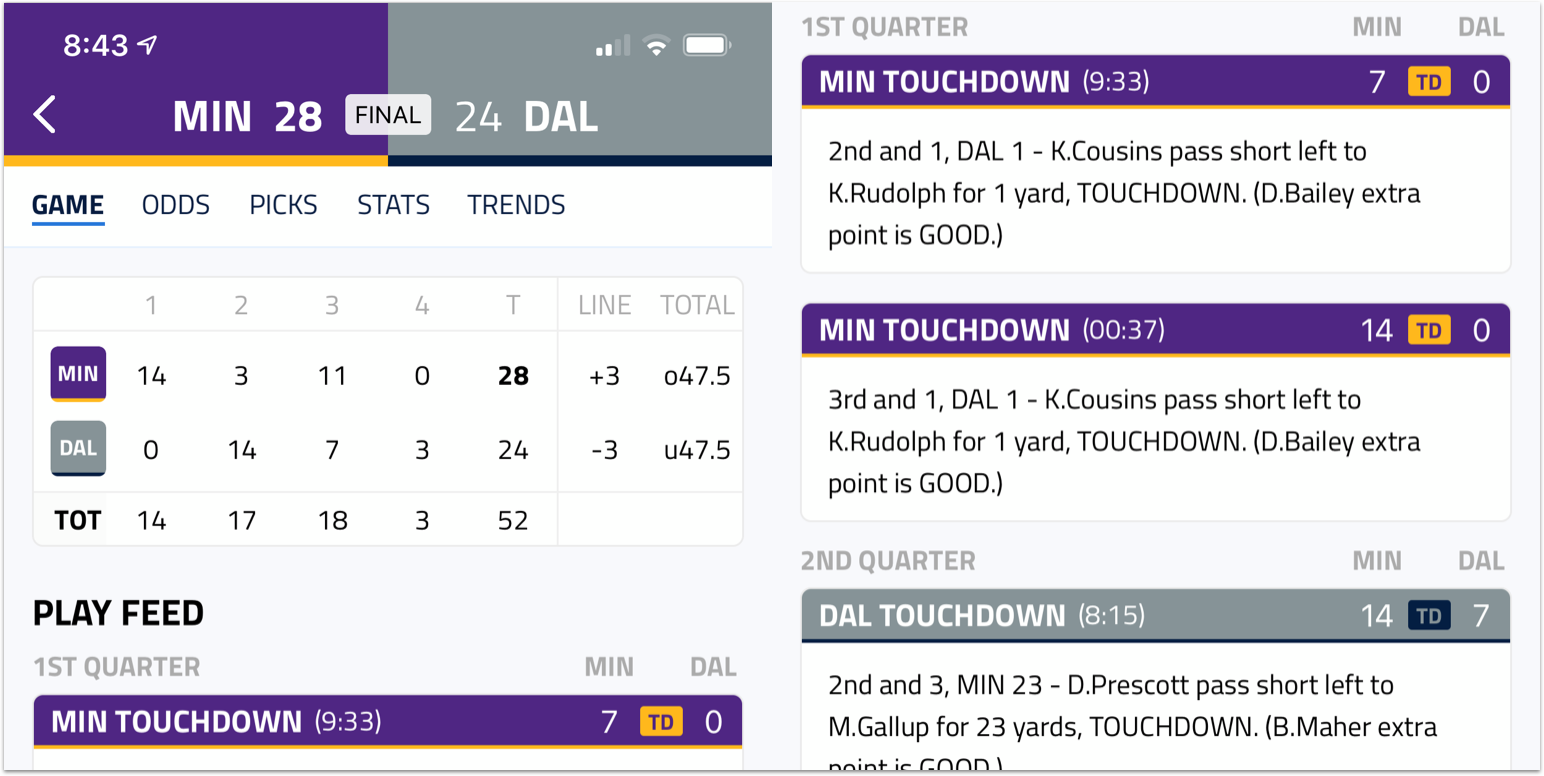 [10/31/2019] BettingPros Mobile Apps: Live Scoring for NFL Games, News Updates, and More