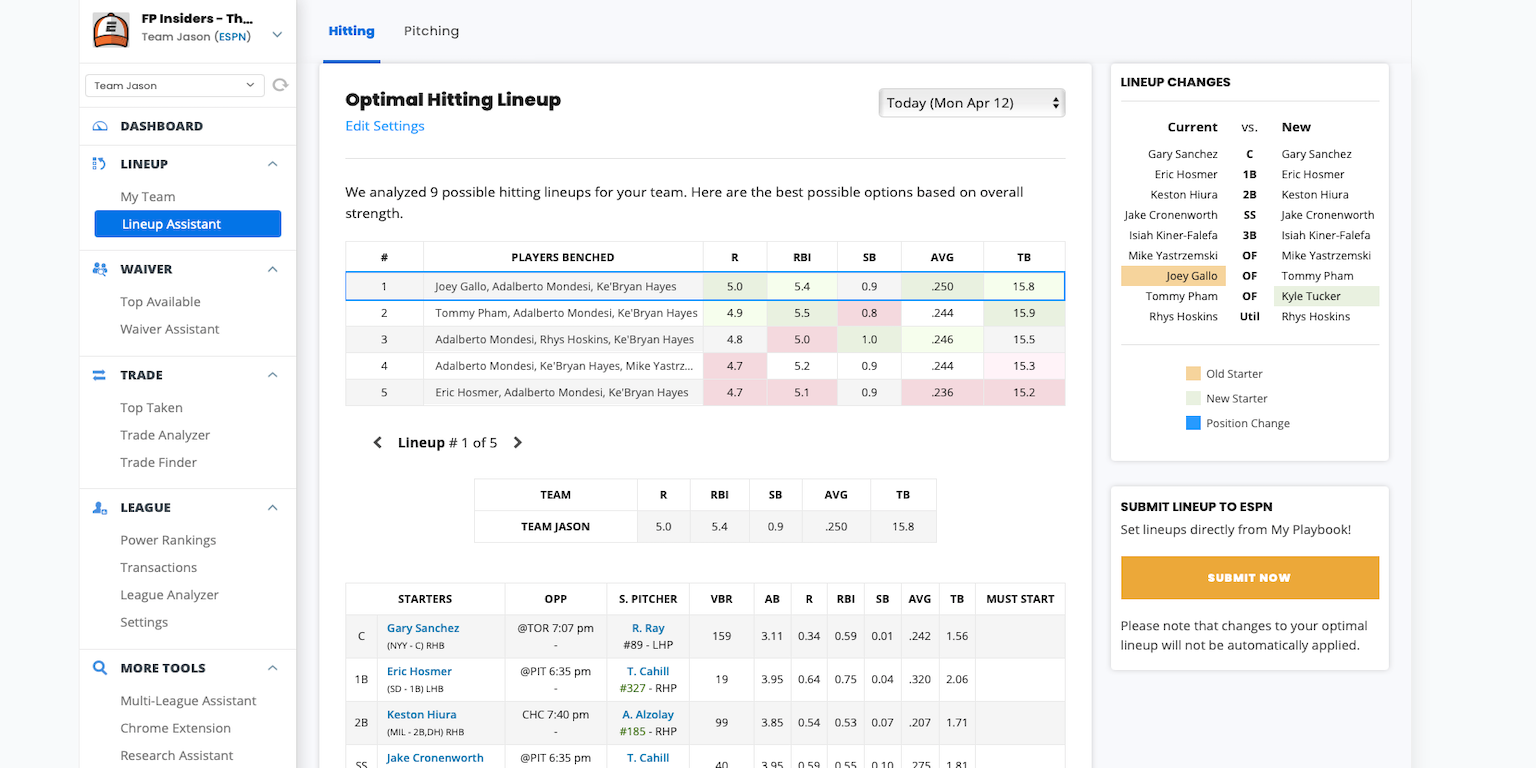 [4/12/2021] Fantasy Baseball My Playbook 2021: Getting The Ultimate In-Season Edge