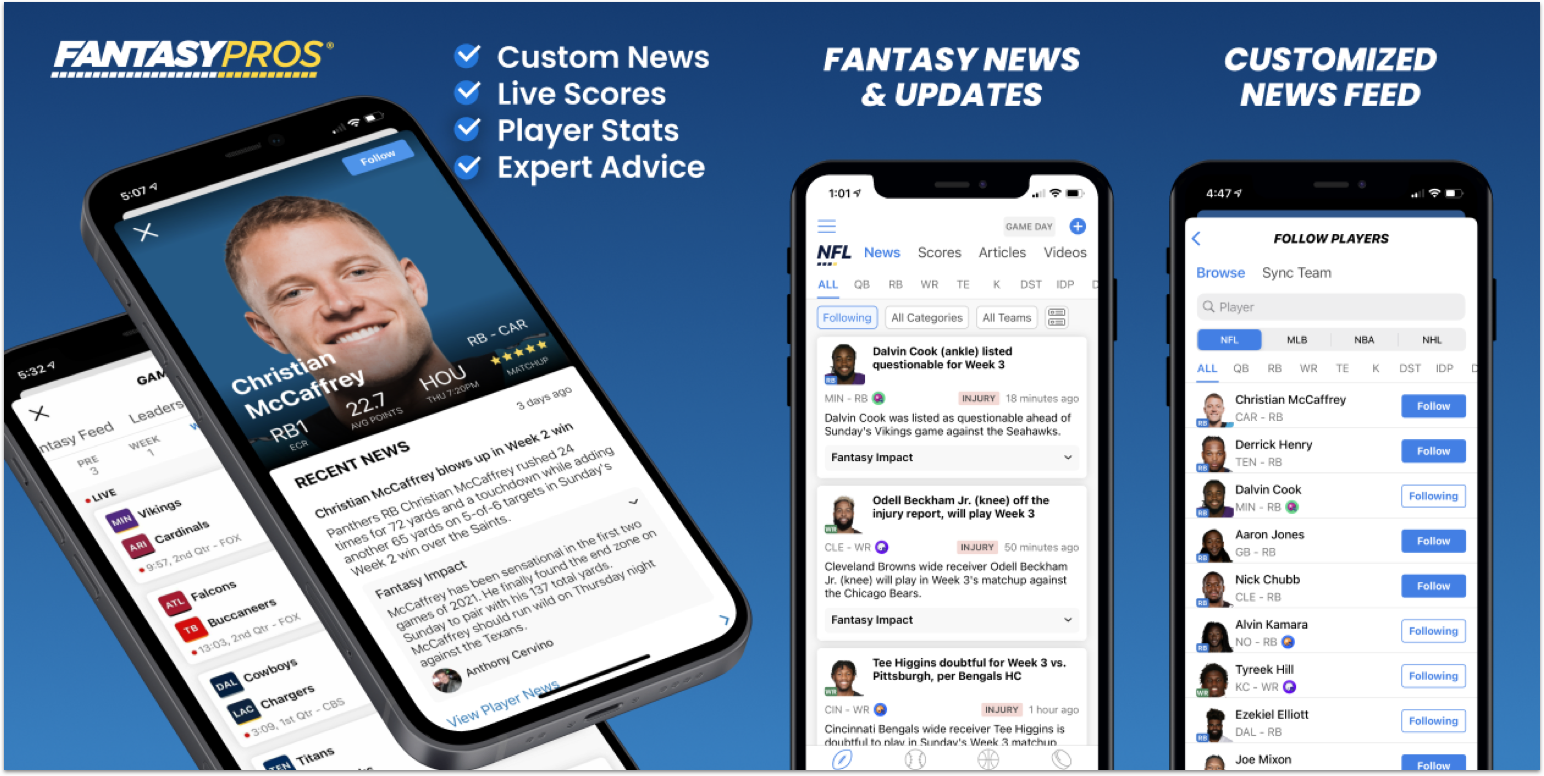 [9/26/2021] Fantasy News & Scores iOS: The Best News App Just Got Better