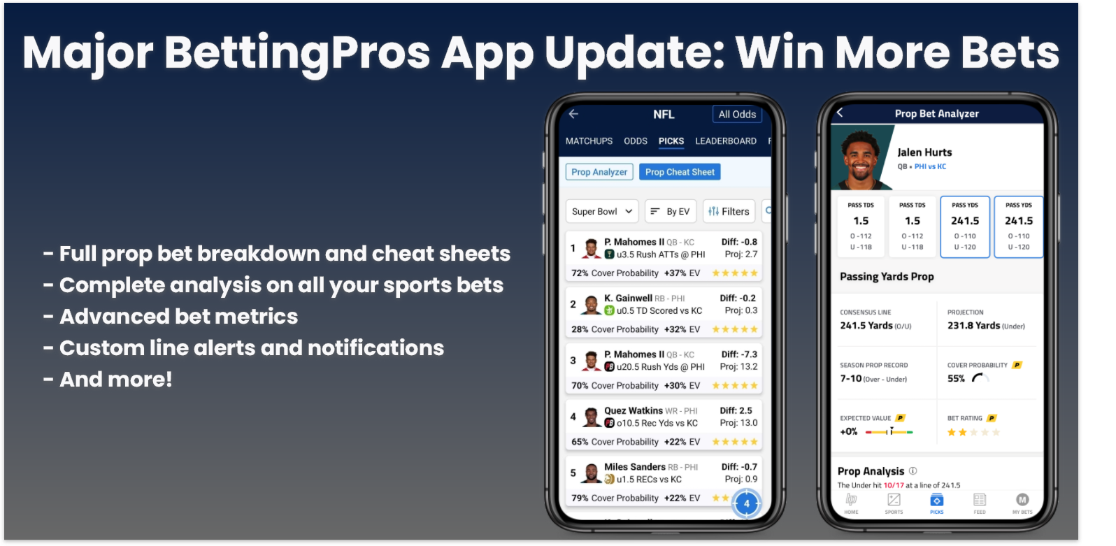 BettingPros App Update: Win More Bets with Updated Analysis and Advanced Bet Metrics